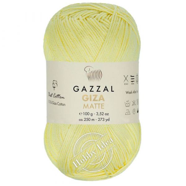 Gazzal Giza Matte 5559 Бледно-жёлтый из категории Gazzal Giza Matte