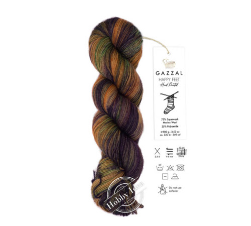 Gazzal Happy Feet 3257 Сиренево-зелёно-жёлтый