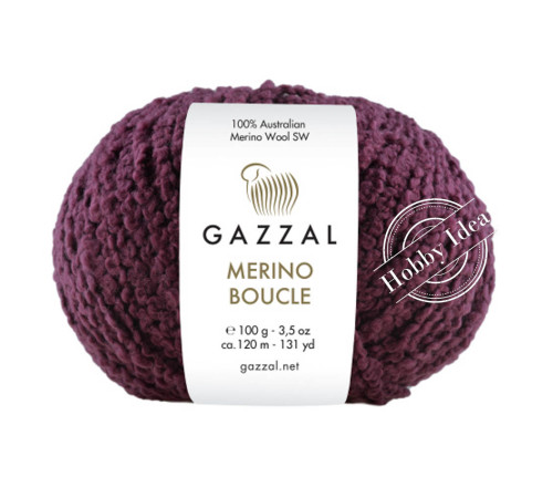 Gazzal Merino Boucle 3767 Ягодное вино