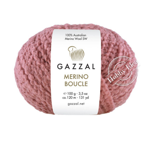 Gazzal Merino Boucle 3768 Пыльная роза