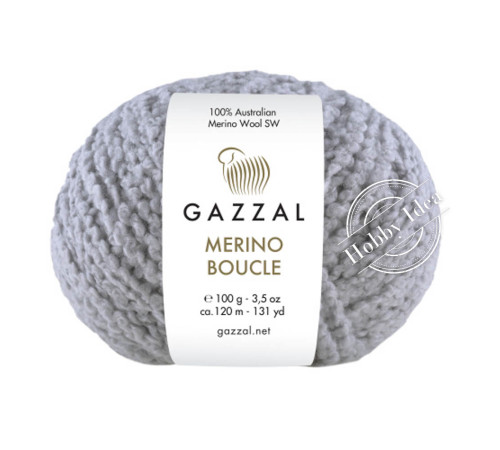 Gazzal Merino Boucle 3773 Светло-серый