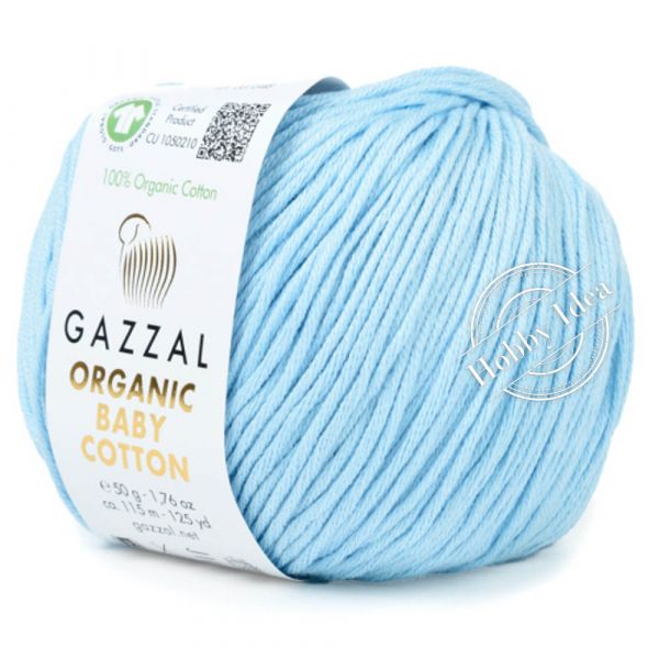 Gazzal Organic Baby Cotton 423 Голубой из категории Gazzal Organic Baby Cotton
