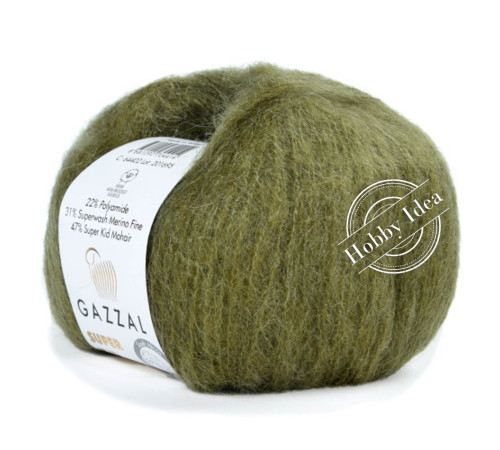 Gazzal Super Kid Mohair 64402 Хаки