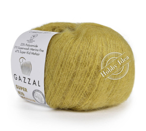 Gazzal Super Kid Mohair 64405 Оливковый