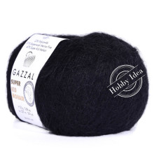 Gazzal Super Kid Mohair 64409 Чёрный