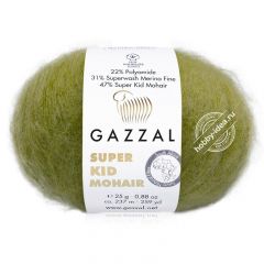 Gazzal Super Kid Mohair 64422 Тёмно-оливковый