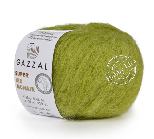 Gazzal Super Kid Mohair 64422 Тёмно-оливковый