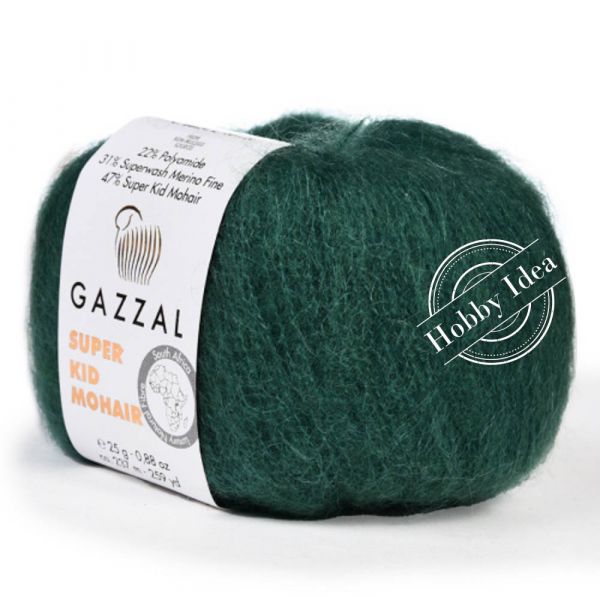 Gazzal Super Kid Mohair 64424 Зелёный из категории Gazzal Super Kid Mohair