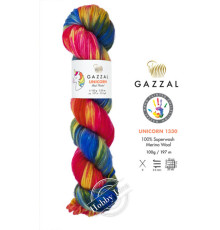 Gazzal Unicorn 1330 Сине-красно-жёлто-фиолетовый
