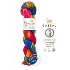 Gazzal Unicorn 1330 Сине-красно-жёлто-фиолетовый