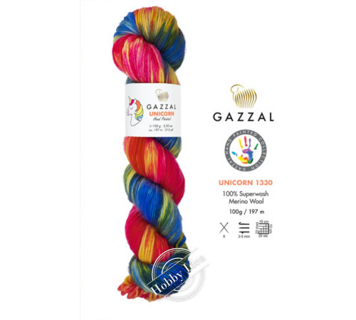 Gazzal Unicorn 1330 Сине-красно-жёлто-фиолетовый