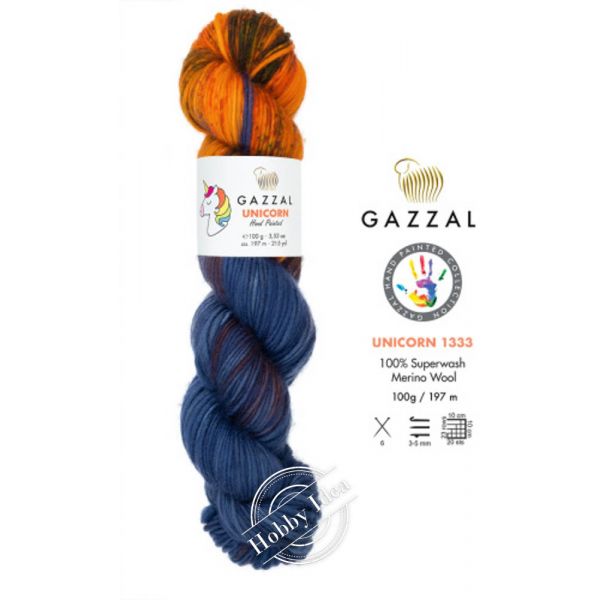 Gazzal Unicorn 1333 Сине-оранжевый из категории Gazzal Unicorn