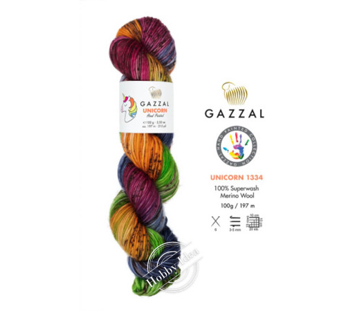 Gazzal Unicorn 1334 Оранжево-фиолетовый