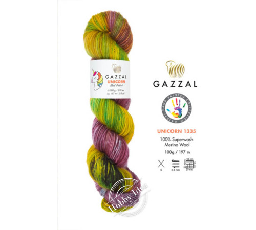 Gazzal Unicorn 1335 Салатово-фиолетовый