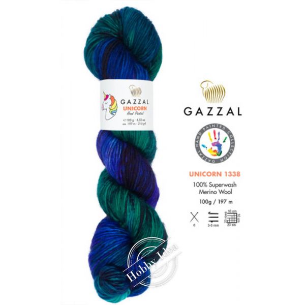 Gazzal Unicorn 1338 Тёмно-сине-изумрудный из категории Gazzal Unicorn
