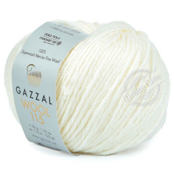 Gazzal Wool 115 3300 Белый из категории Gazzal Wool 115