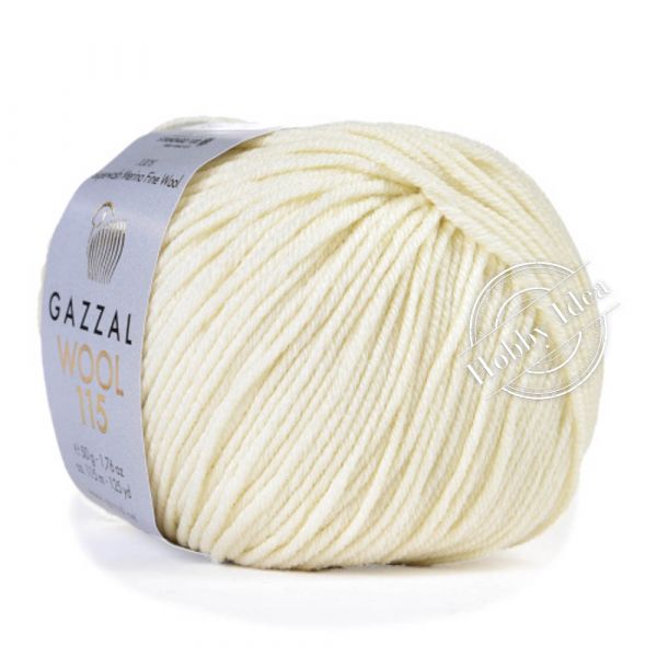 Gazzal Wool 115 3301 Молочный из категории Gazzal Wool 115