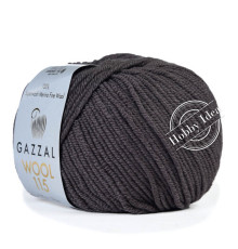 Gazzal Wool 115 3306 Чёрно-серый