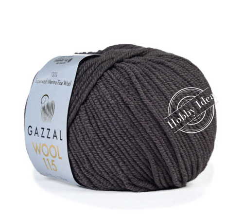 Gazzal Wool 115 3306 Чёрно-серый