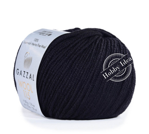Gazzal Wool 115 3307 Чёрный