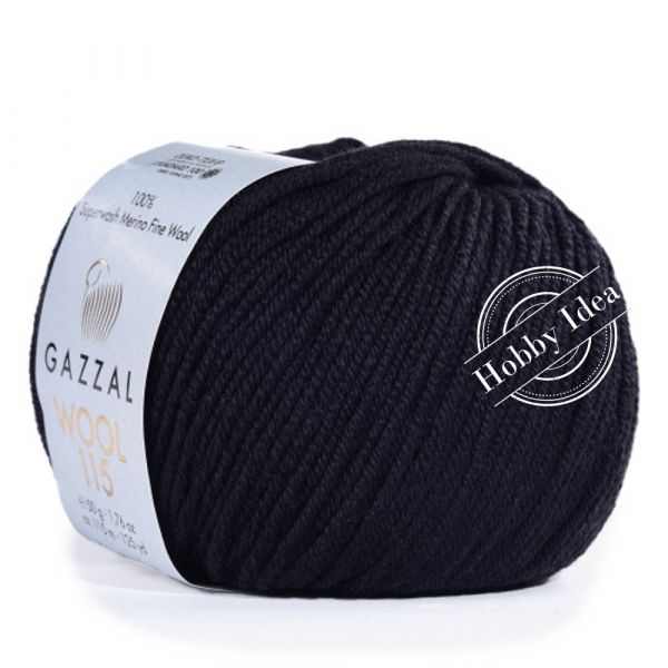 Gazzal Wool 115 3307 Чёрный из категории Gazzal Wool 115