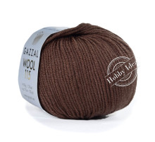 Gazzal Wool 115 3312 Горький шоколад