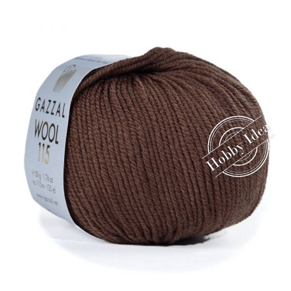 Gazzal Wool 115 3312 Горький шоколад из категории Gazzal Wool 115