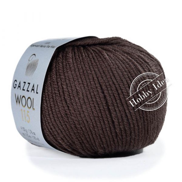 Gazzal Wool 115 3313 Темно-коричневый из категории Gazzal Wool 115