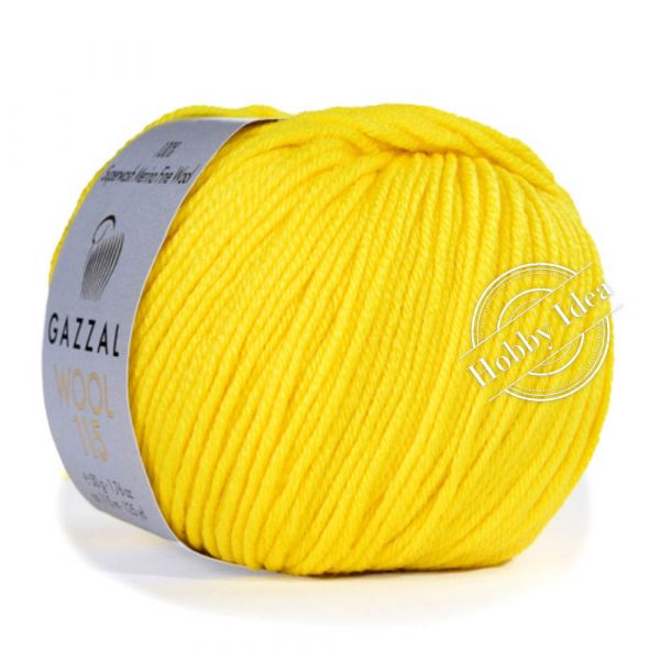 Gazzal Wool 115 3315 Ярко-желтый из категории Gazzal Wool 115