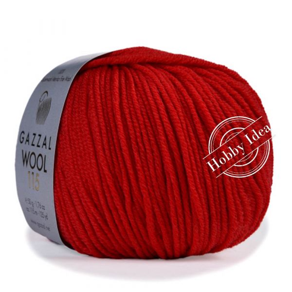 Gazzal Wool 115 3319 Темно-красный из категории Gazzal Wool 115