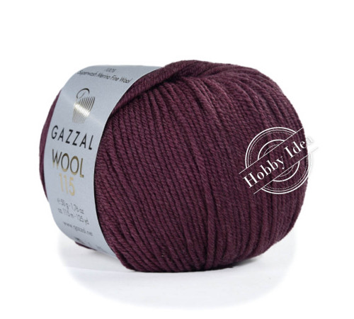 Gazzal Wool 115 3320 Темный винный