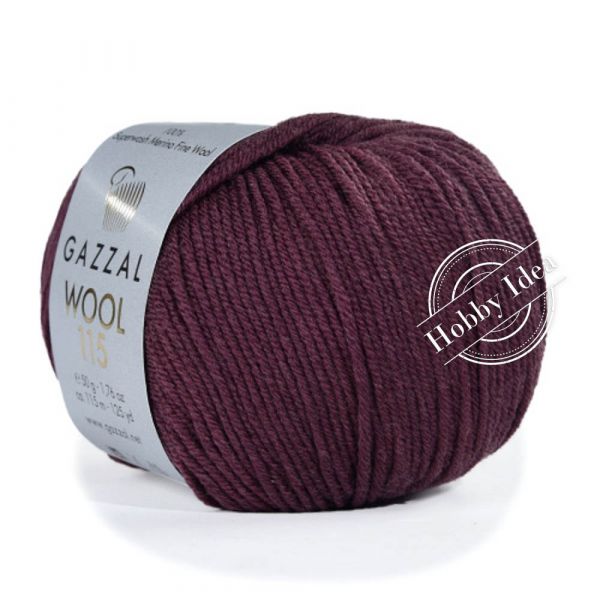 Gazzal Wool 115 3320 Темный винный из категории Gazzal Wool 115