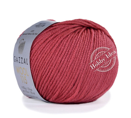 Gazzal Wool 115 3323 Темный амарант