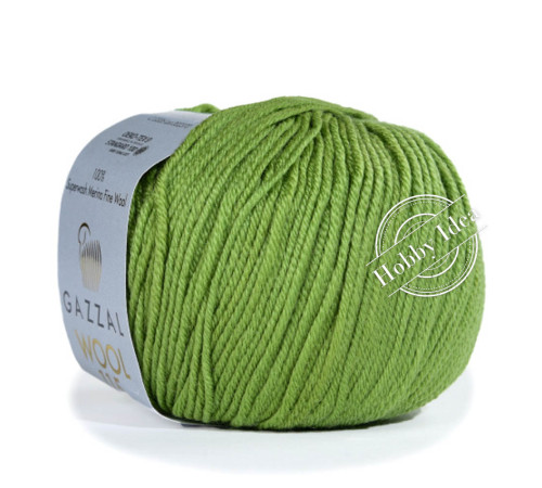 Gazzal Wool 115 3326 Зеленое яблоко