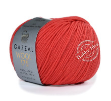 Gazzal Wool 175 355 Яркий коралловый