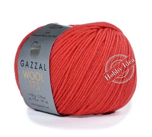 Gazzal Wool 175 355 Яркий коралловый