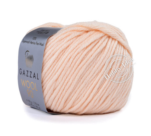 Gazzal Wool 90 3651 Персиковый крем