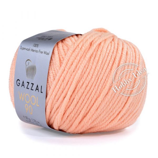 Gazzal Wool 90 3652 Персиковый из категории Gazzal Wool 90