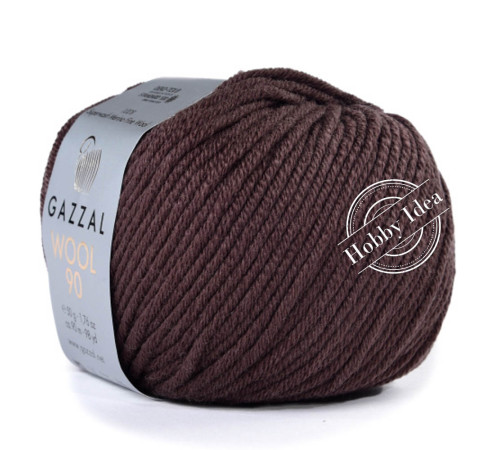 Gazzal Wool 90 3663 Тёмно-коричневый