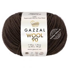 Gazzal Wool 90 3663 Тёмно-коричневый