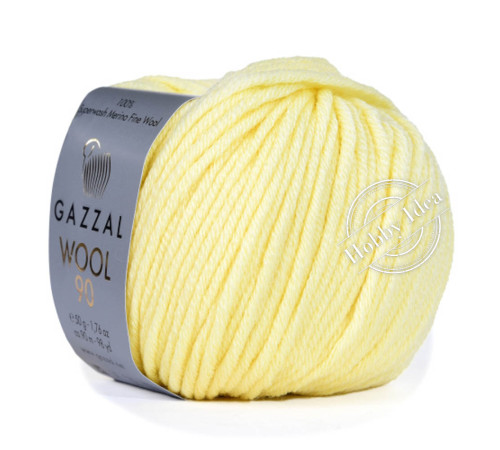 Gazzal Wool 90 3664 Бледно-жёлтый