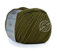 Gazzal Wool 90 3672 Натуральный зеленый