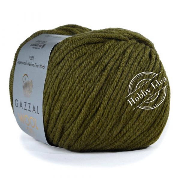 Gazzal Wool 90 3672 Натуральный зеленый из категории Gazzal Wool 90