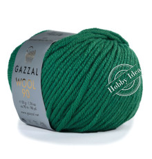 Gazzal Wool 90 3673 Зелёный