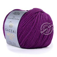 Gazzal Wool 90 3684 Тёмная фиалка