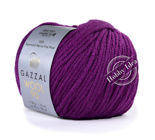 Gazzal Wool 90 3684 Тёмная фиалка