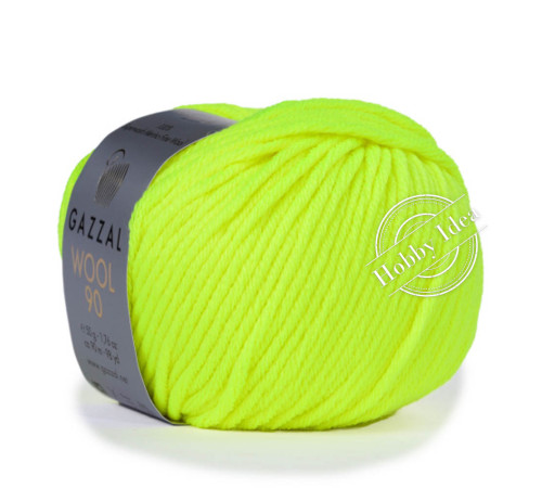 Gazzal Wool 90 3690 Неоновый жёлтый