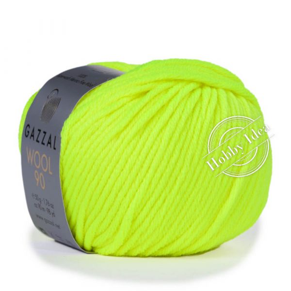 Gazzal Wool 90 3690 Неоновый жёлтый из категории Gazzal Wool 90