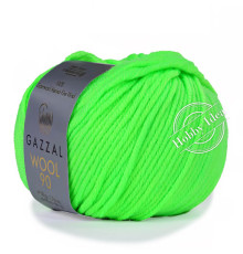 Gazzal Wool 90 3691 Неоновый зелёный