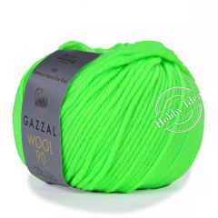 Gazzal Wool 90 3691 Неоновый зелёный